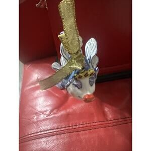 Diane Artware 2002 Authentic Stoneware Kissing Fish with Handle Fairy Cod Mother